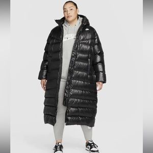 Nike Plus Size Down Puffer Long Coat